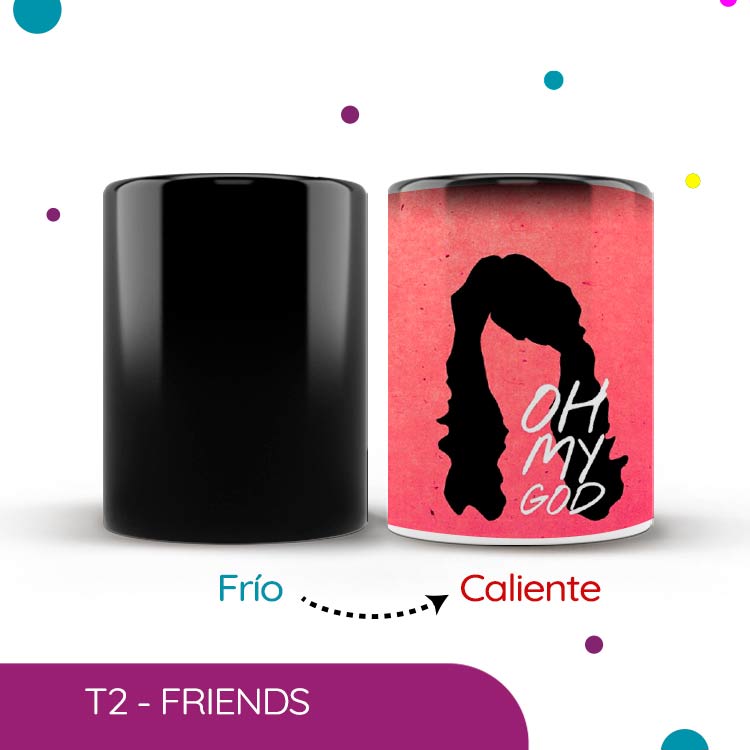 Taza mágica personalizada friends oh my god