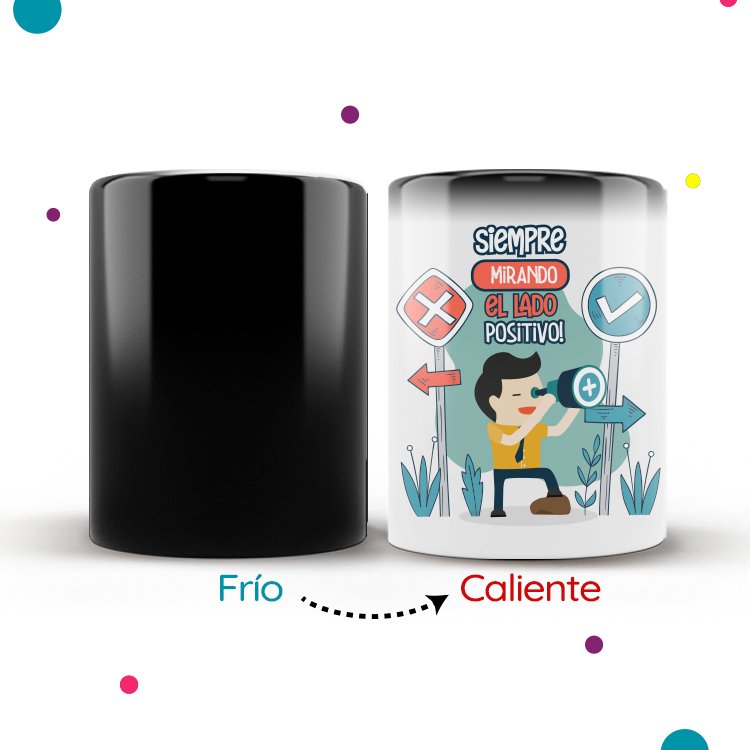 detalles personalizados con frases siempre mira el lado positivo