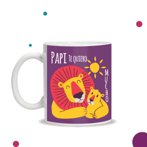 Taza personalizada papá rey león