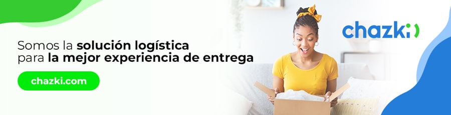 fondo blanco con informacion de empresa de logistica 