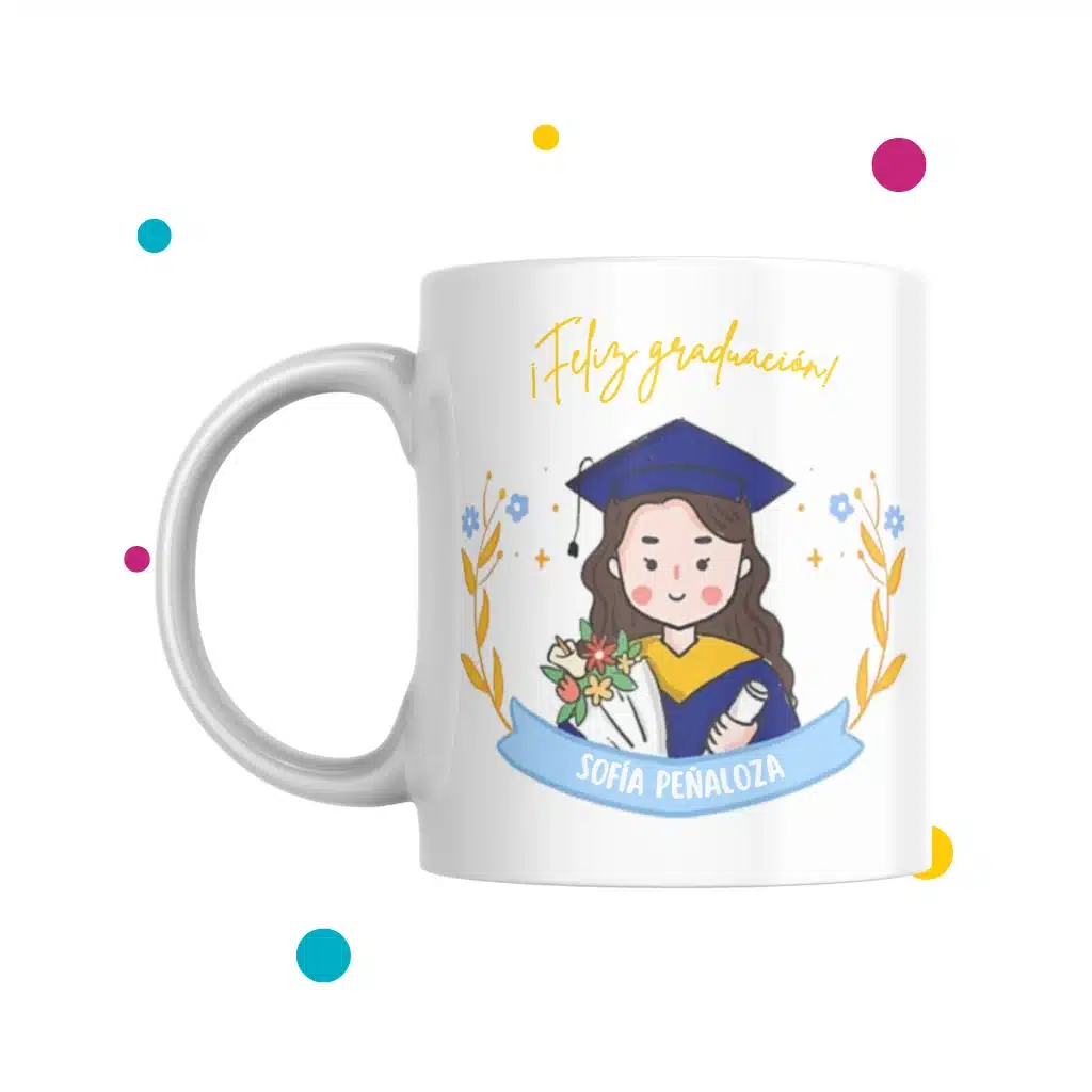 tazas de graduación