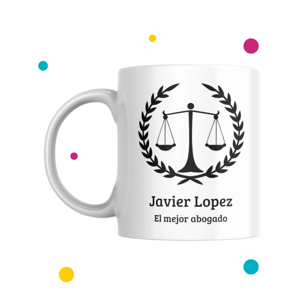 Diseños de tazas para abogados con nombre