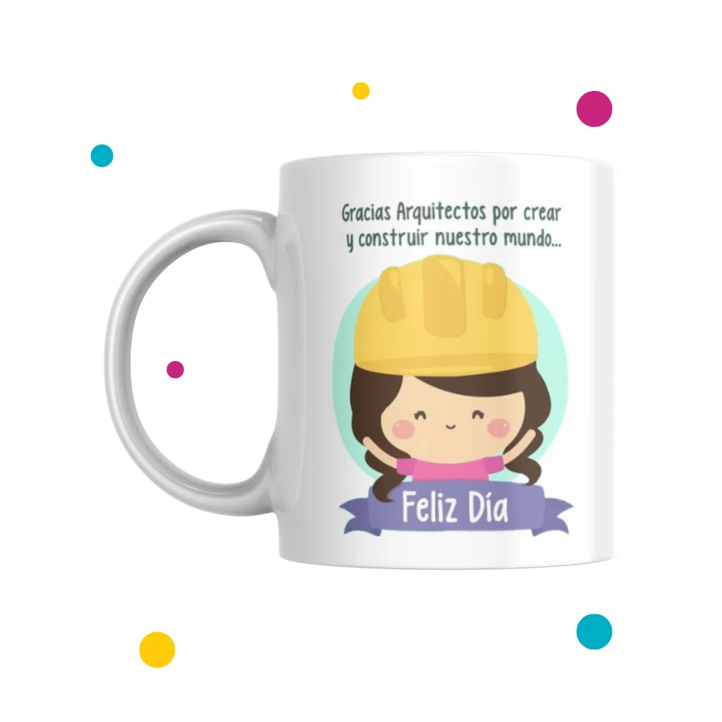 tazas de arquitectura con diseño por el dia del arquitecto