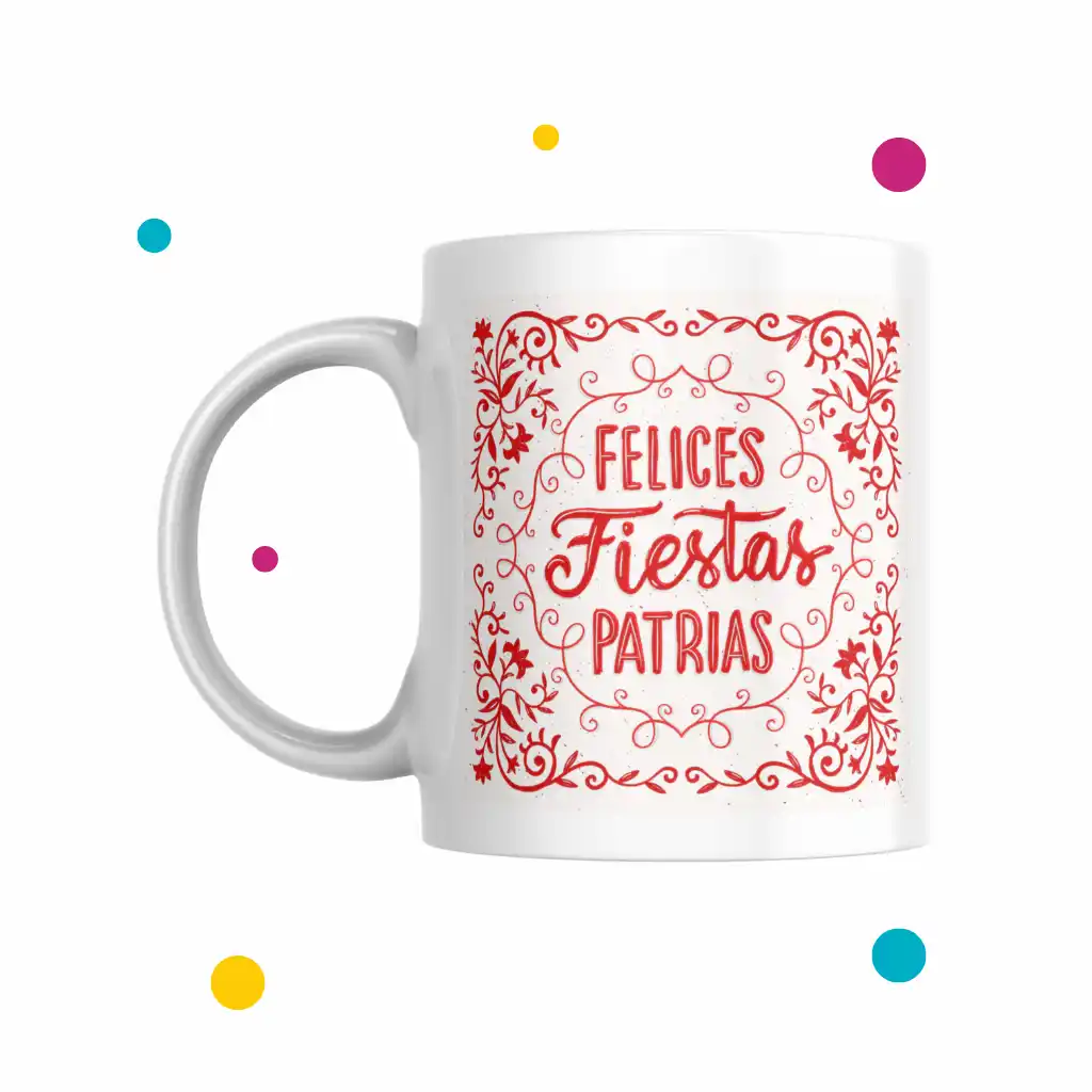 tazas fiestas patrias perú con diseños patrios