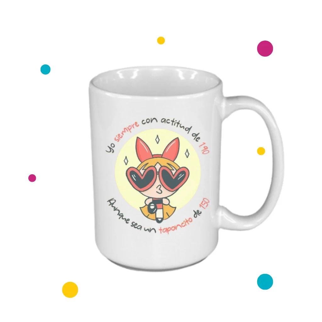 tazas grandes de café con dibujo de una de las chicas superpoderosas