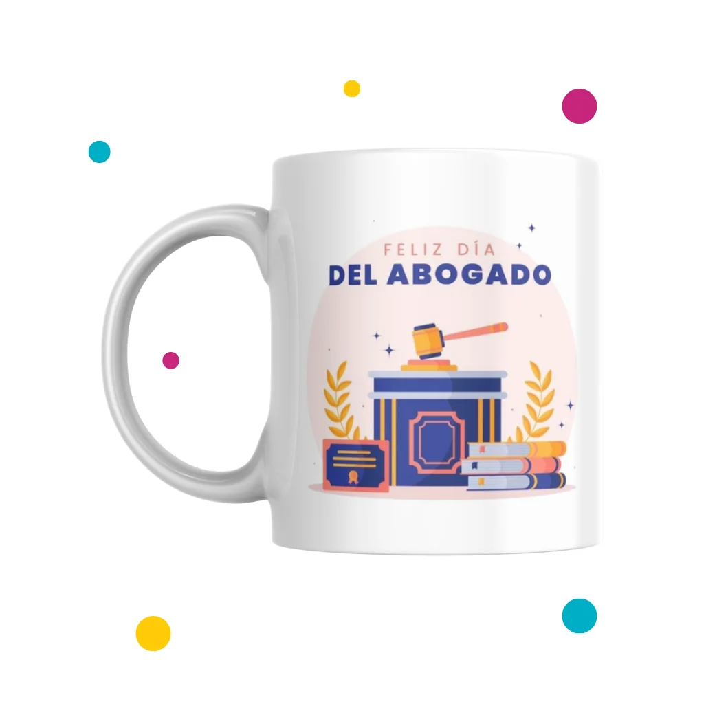 Tazas personalizadas para abogados con diseño por el dia del abogado