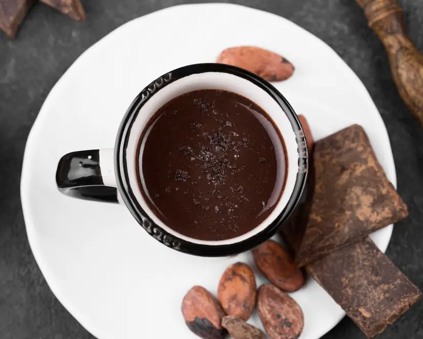 taza de chocolate caliente