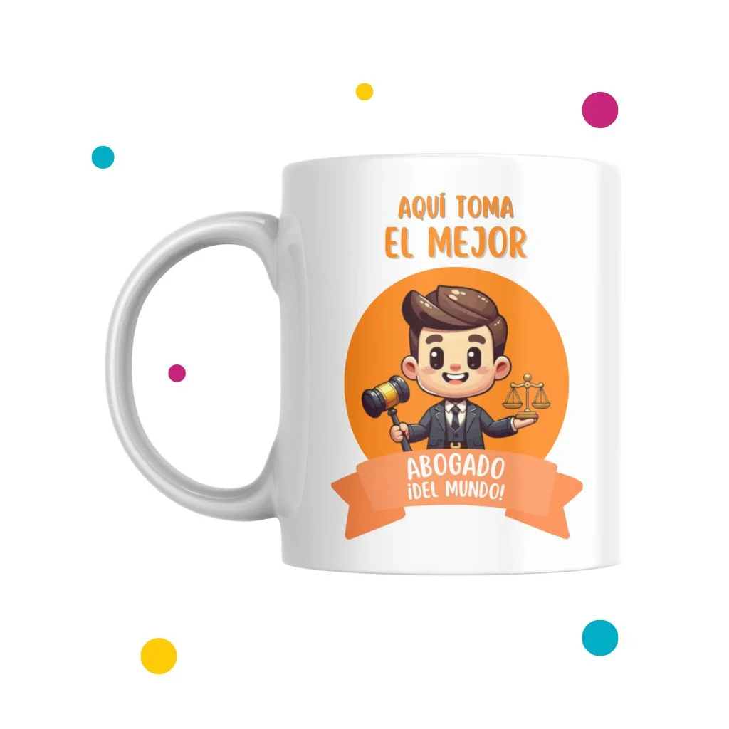 tazas para abogados con dibujo de abogado