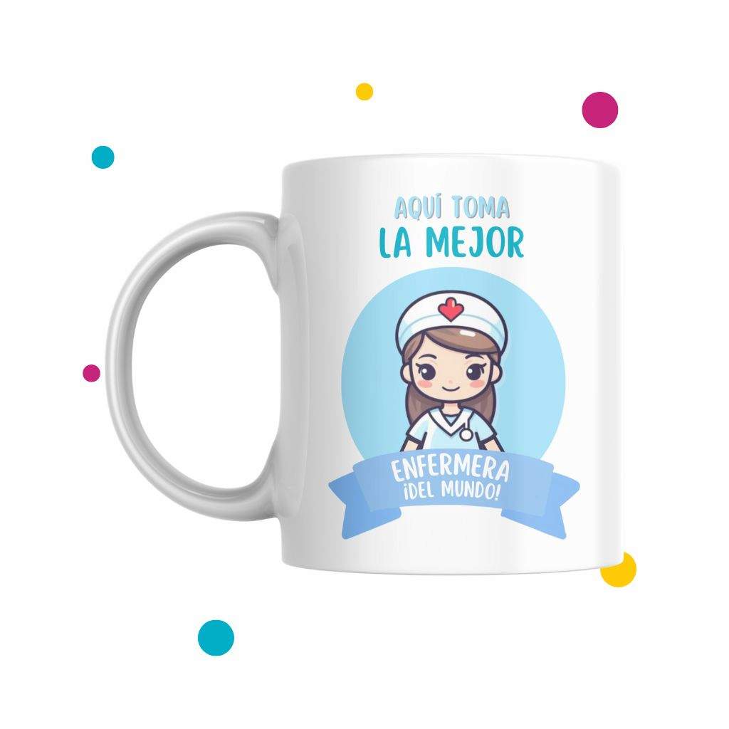 Tazas para enfermeras con dibujo por su día