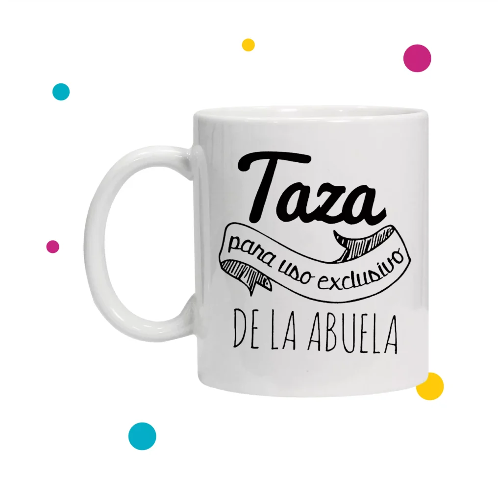 Linda taza personalizada para abuelos con mensaje emotivo