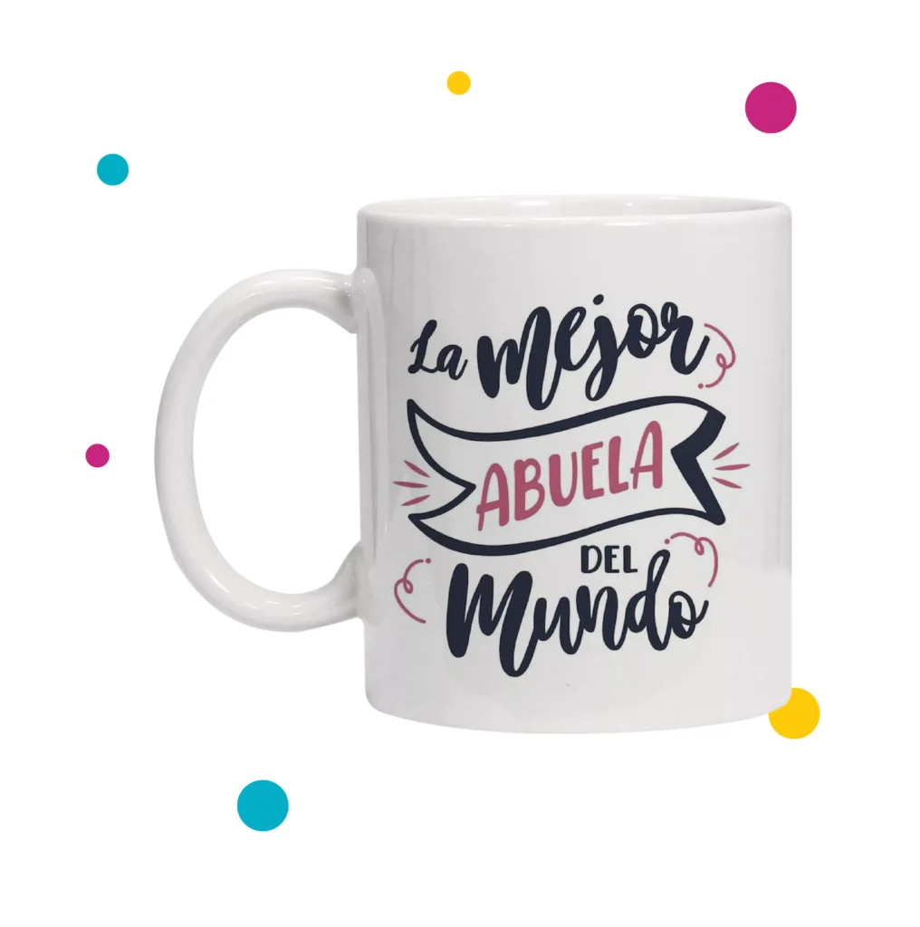 Linda taza personalizada para abuelos con mensaje emotivo