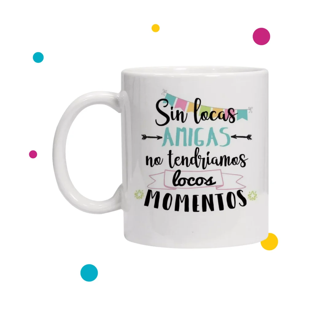 Taza con frase de referencia a una bonita amistad.