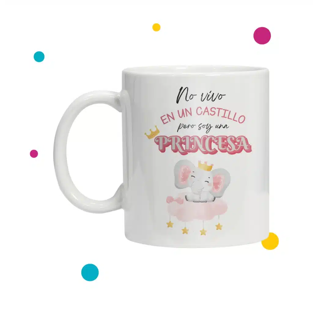 Taza de revelación de género en motivo de niña