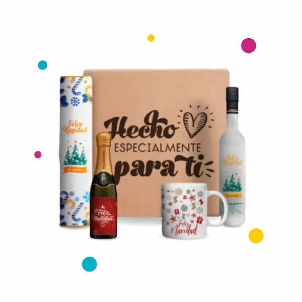 Lindo box personalizado con diseño de navidad