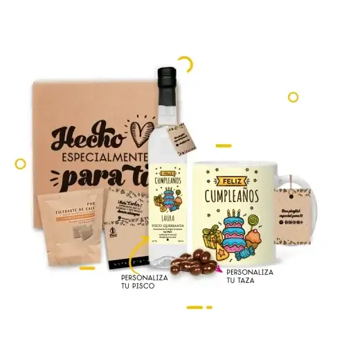 Lindo box personalizado con diseño de cumpleaños