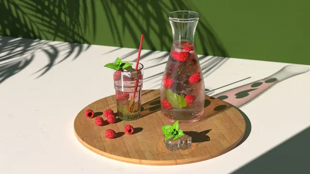 limonada de frutos rojos