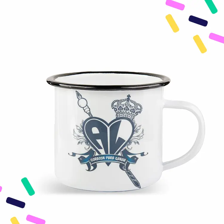 Taza de alianza con escudo.
