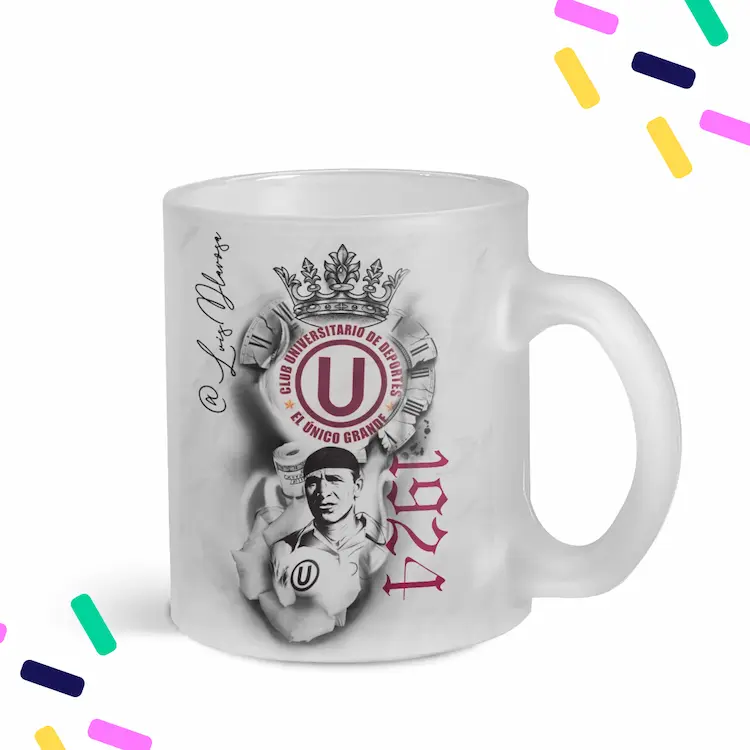 Taza pavonada de la U