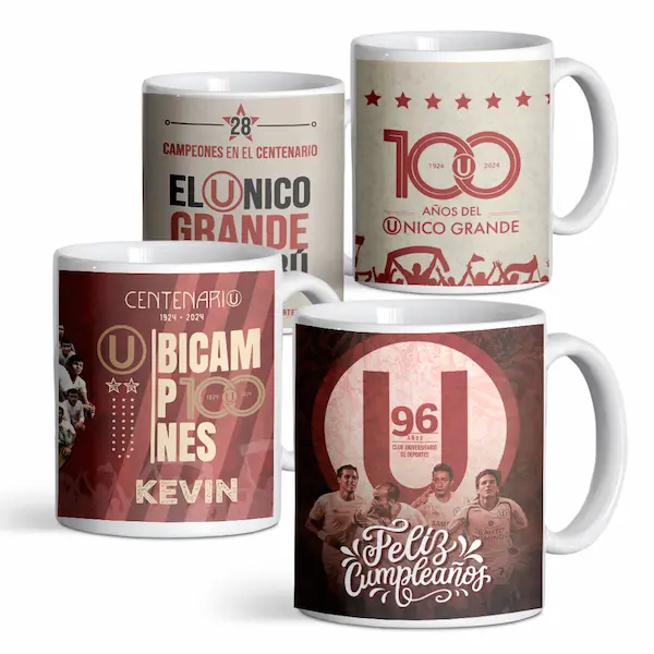 Tazas con frases y fotos de Universitario