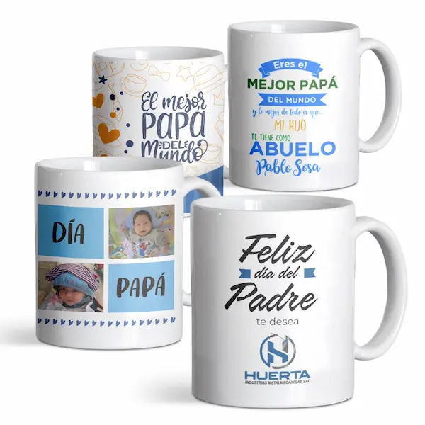 collage de tazas personalizadas.