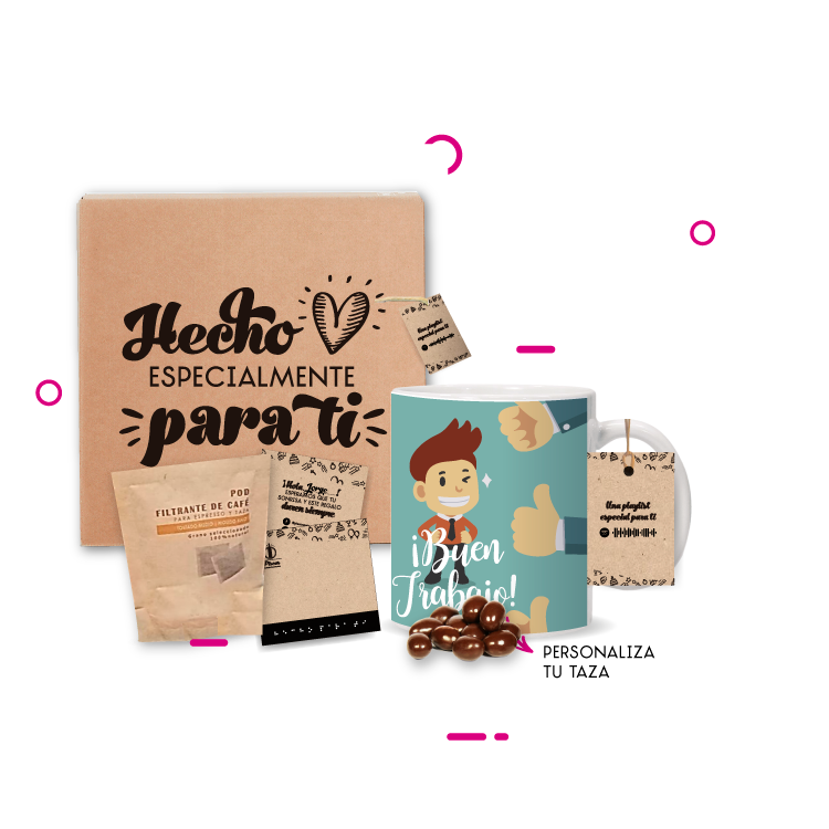 Kit corporativo con tazas corporativas para motivar