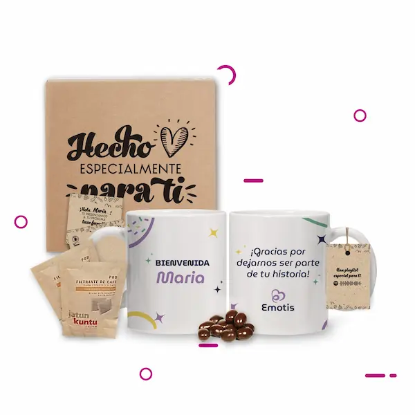 tazas corporativas como kit de bienvenida